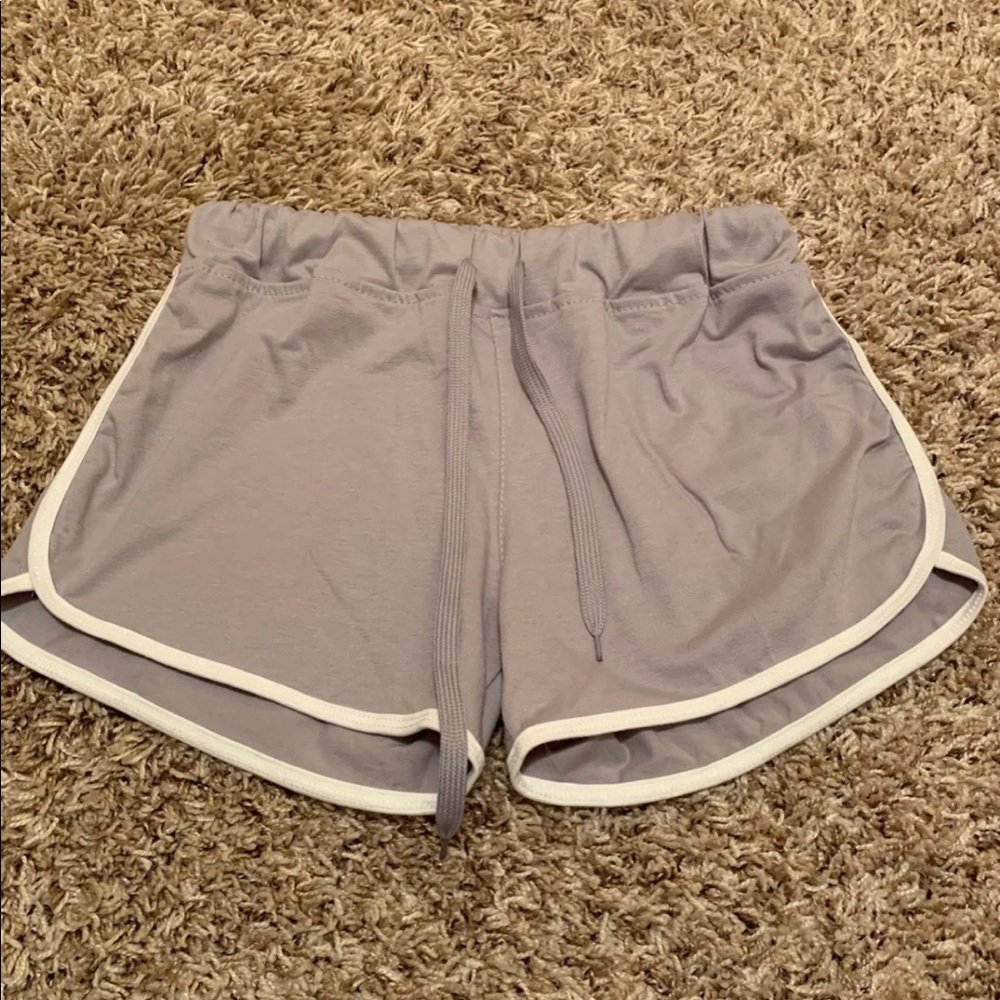 Grey and white shorts